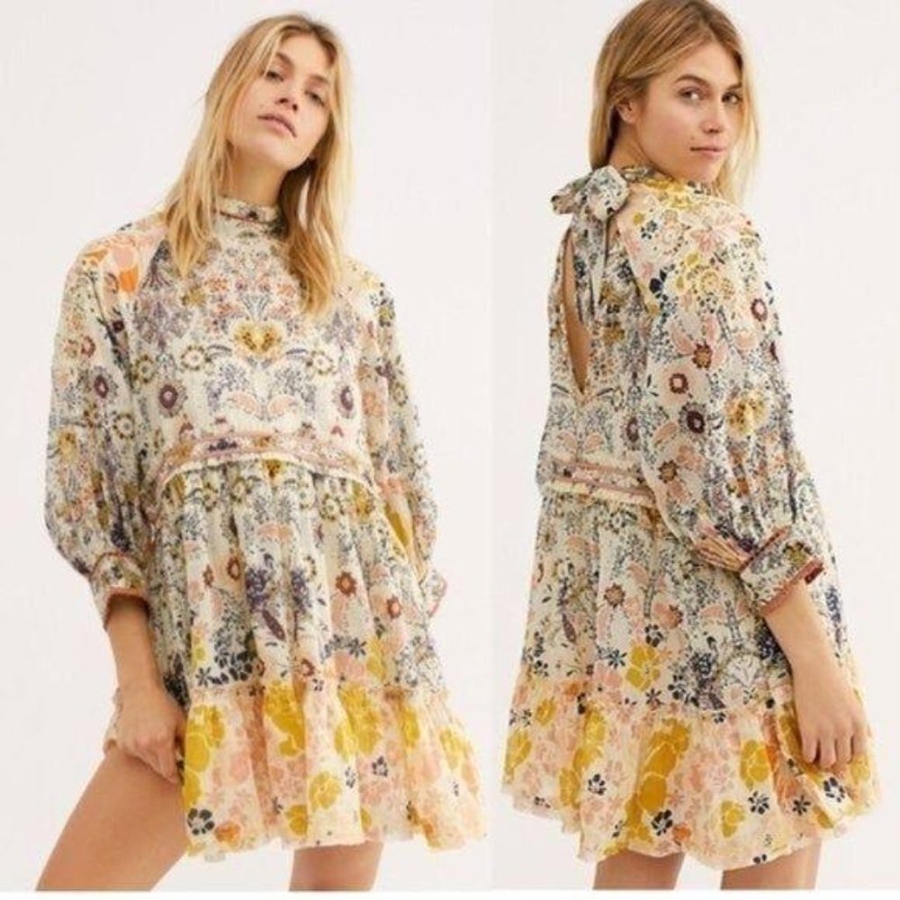 Free People Nouveau Mini Dress Bohemian